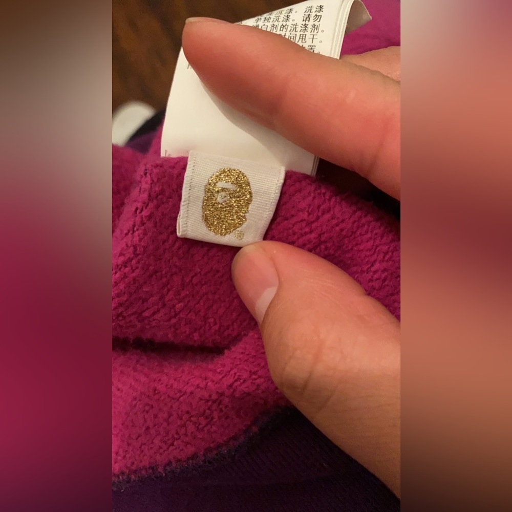 ASNKA BAPE FULL ZIP UP SWEATER (rare) - Picture 6 of 7